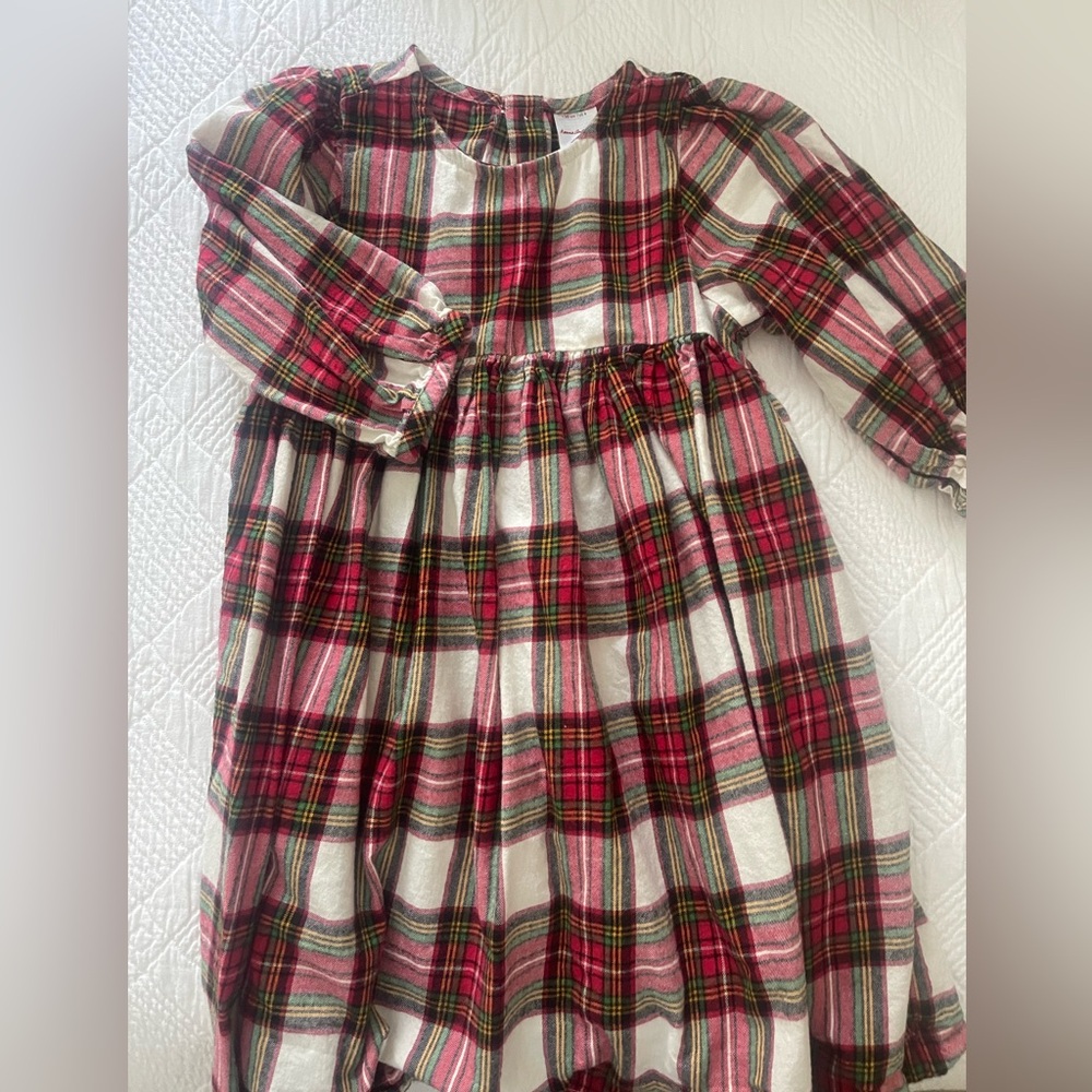 Hanna Andersson Red and Pink Plaid Kids Casual Dress